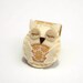 white owl Pincushion Felt Owl Wrist Pin cushion Woodland Neutral Natural colors rusteam collectable owls beige cream ivory