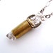 Herkimer Diamond Wire Wrapped Bullet Casing Necklace