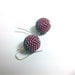 Two Tone Grey & Rose Pink Earrings