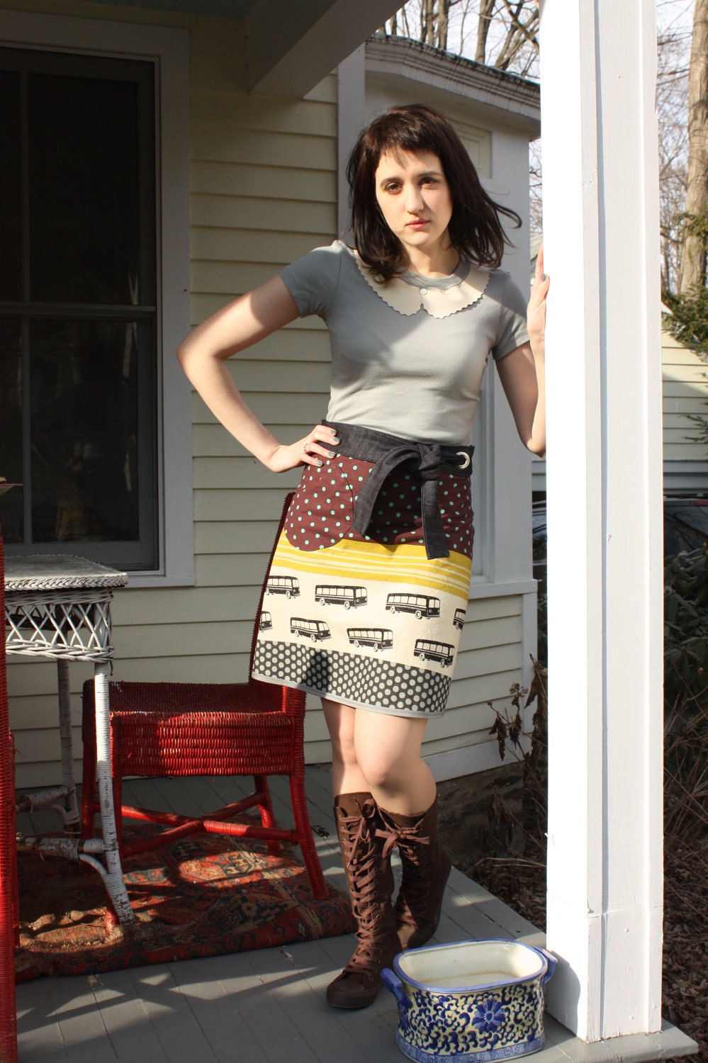 Fashion City Bus Modern Wrap Skirt
