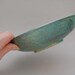 Medium Ceramic green gold bronze shallow bowl, green lustre fruit bowl, green lustre salad bowl, shallow green dish