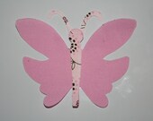 Fabric Applique - Butterfly - Birthday - Personalized - DIY - Iron on - No Sew