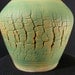 ChingWenArts Studio Pottery Stoneware Vase Pot, Patina Green brown, Signed, V5362