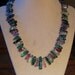 Fluorite, Flake Quartz, and Sterling Silver Necklace