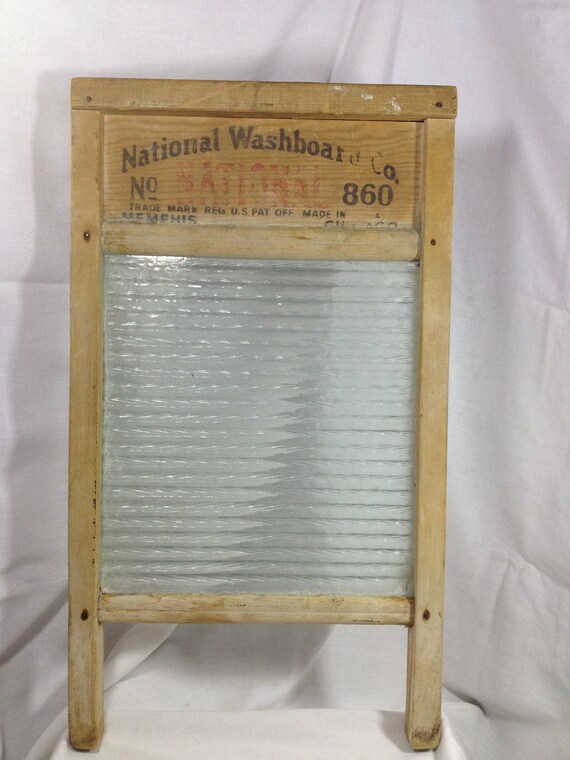 Antique Washboard The Glass King National by VerucasVintage