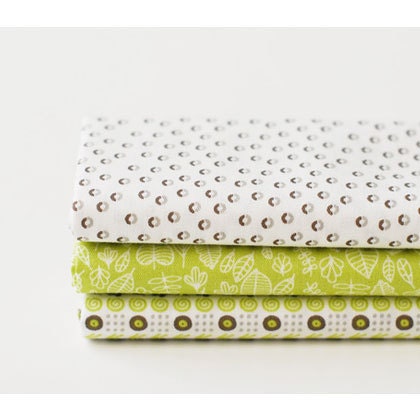Dailylike quarter pack of 3 cotton fabric - seed