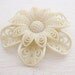 vintage 1930s creamy white flower brooch. ANTIQUED WHITE FLEUR