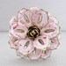vintage 1960s enamel brooch. RHUBARB STRAWBERRY ice CREAM