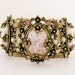 1950s Selro Selini pink cabochon link bracelet. SOLIDITY
