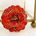 vintage 1960s enamel flower brooch. ABSTRACT ART PAINTING.