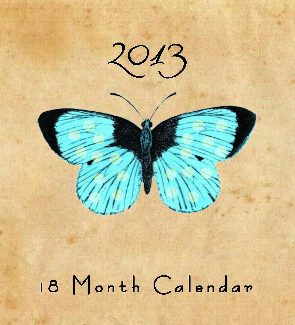 65% off - Spring Sale - Desk Calendar - Birds, Butterflies, Flowers - Jewel Case Calendar - 2013