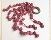 The very long Dusty Rose Crochet Key Chain