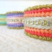 FRIENDSHIP BANGLE bracelet with rhinestone crystal- CORAL