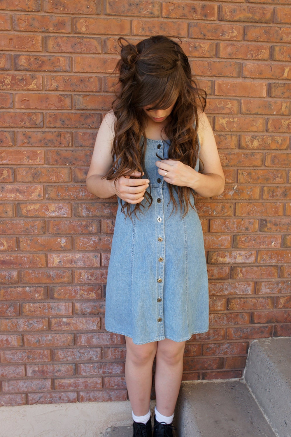 Button Up Denim Dress