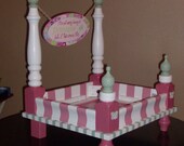Hand Painted, Handmade Wood Dog/Pet Bed
