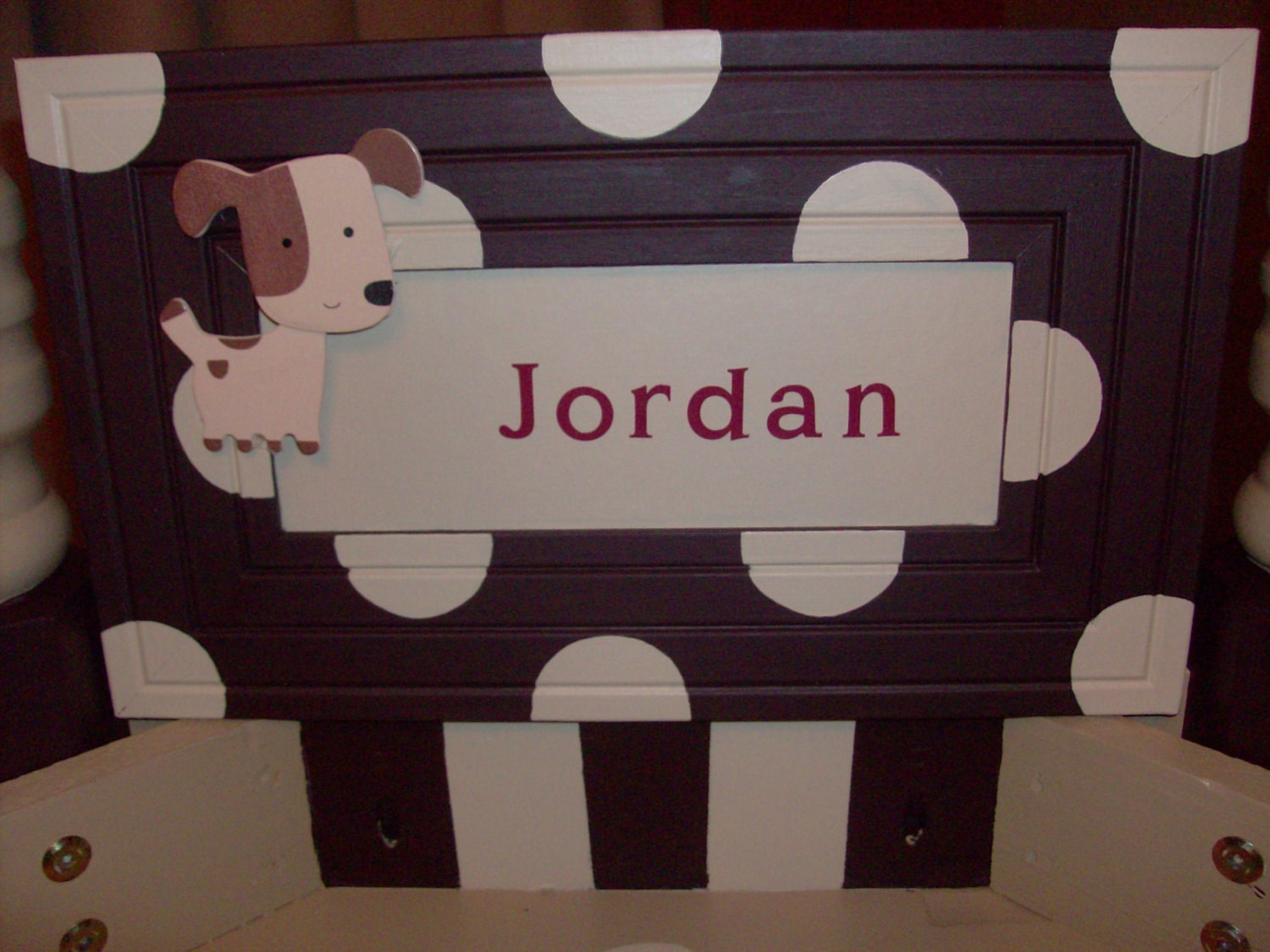 Hand Painted, Handmade Wood Dog/Pet Bed