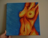 Warm Nude - Original Painting by Rachel Von Lee