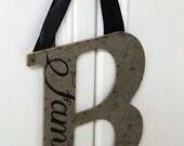 Custom Wood Letter Wreath Wall Decor