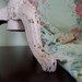 Vintage  Shabby Chic  Cottage Chic  Stool   Piano Stool  Pink  Chippy Paint  Upholstered  Vanity Stool