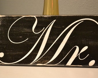 Mr. and Mrs. Wedding Chair Signs, Wedding Seating Signs, Wedding Signs, Photo Props.