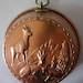 Vintage French Copper Dessert Cake Mold Incredible Detail with Mountain Goats Mountains Trees and Swag