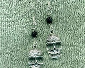 Gothic Sugar Skulls New Earrings, Handmade, Day of the Dead