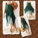Drak Green Sweet Dress Cotton