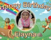 Winnie the Pooh - Personalized Custom Birthday Banner