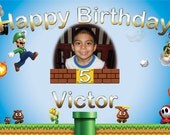 Super Mario Brothers, Personalized birthday banner