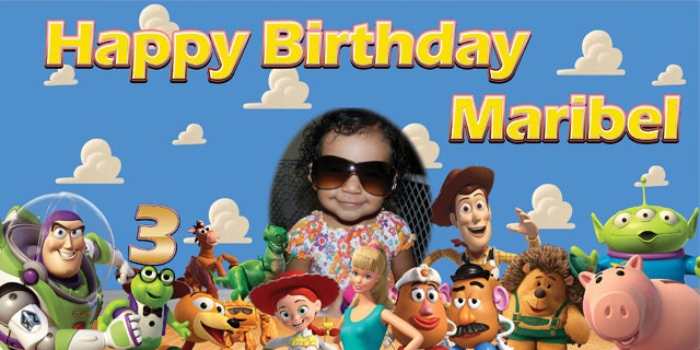 Toy Story - Personalized Custom Birthday Banner