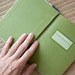 green vintage hand made journal // hard bound journal