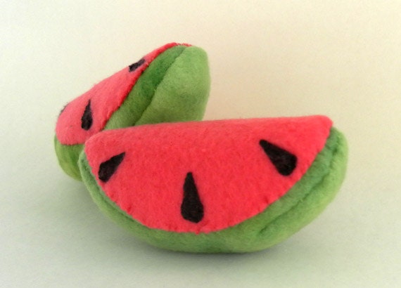 Hand-made Watermelon Slice Catnip Filled Cat Toy