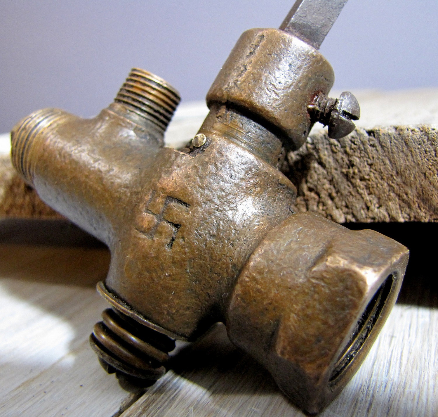 scrap brass steam valve - Crane Manufacturing - Swastika