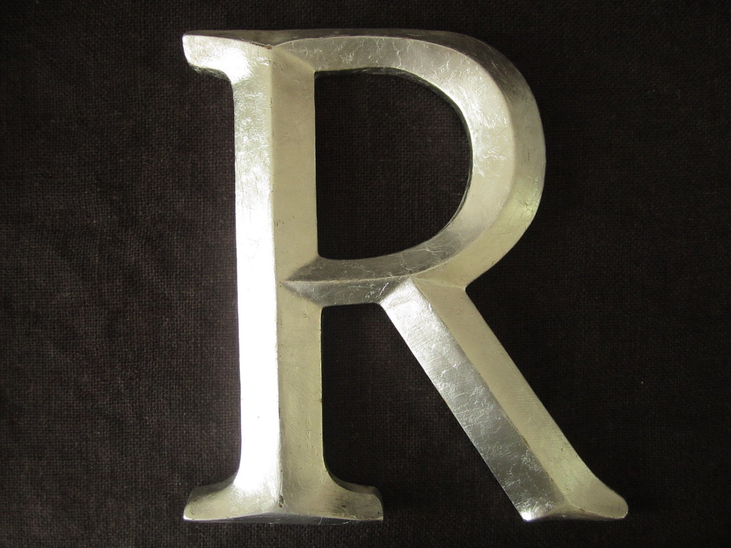 Large Silverleaf Letter / Monogram "R" / Typography