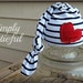 Patriotic Newborn Upcycled Hat,Baby hat / Upcycled photo prop / Newborn photo prop / Upcycled Baby hat / Ready to Ship