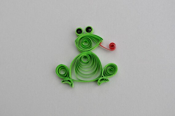 Quilled Frog by quillerwhale on Etsy