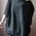 Black Cotton Casual Loose Blouse / Oversized Top