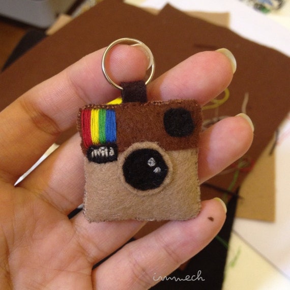 Handmade Felt Instagram Key Ring