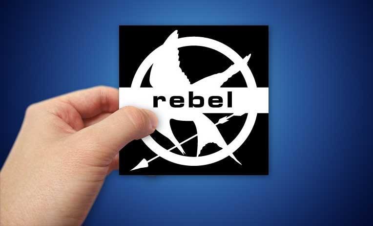 Mockingjay Rebel Decal, Hunger Games Original Fan Art