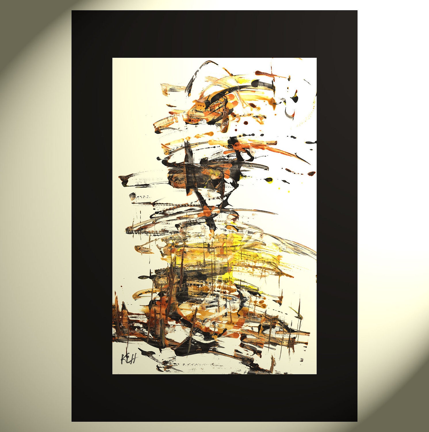 SPECIAL Sale - Original Abstract Paintings -- Swaying Leaves -- Modern Wall Art -- Abstract Expressionism