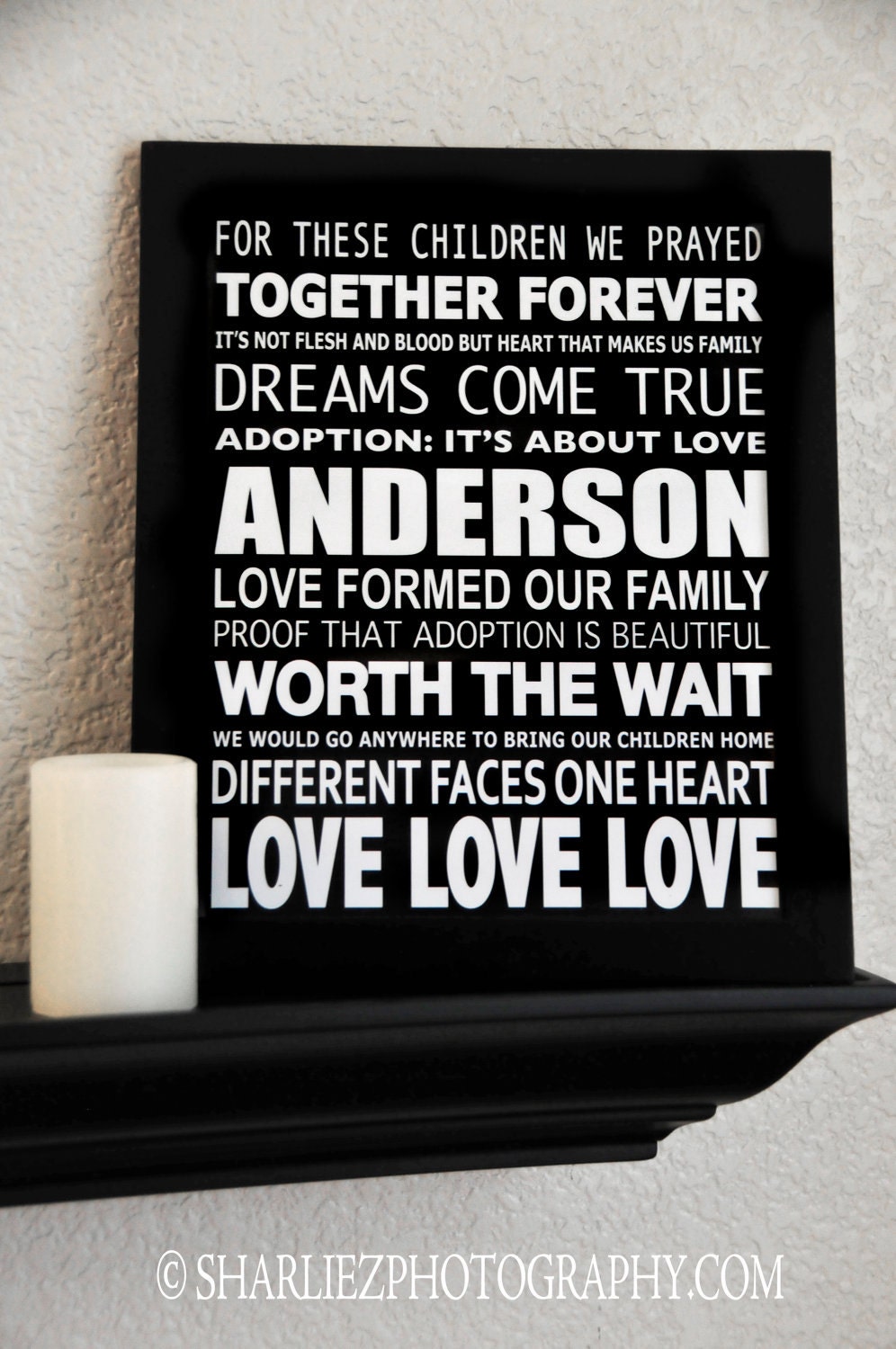 Custom Family Adoption Subway Art- DIGITAL 8X10