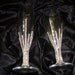 Custom designed handmade pair of champagne glasses with Czech rhinestones.