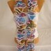 Hand knitted colorful ruffled scarf