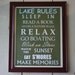 Lake Rules Framed Sign