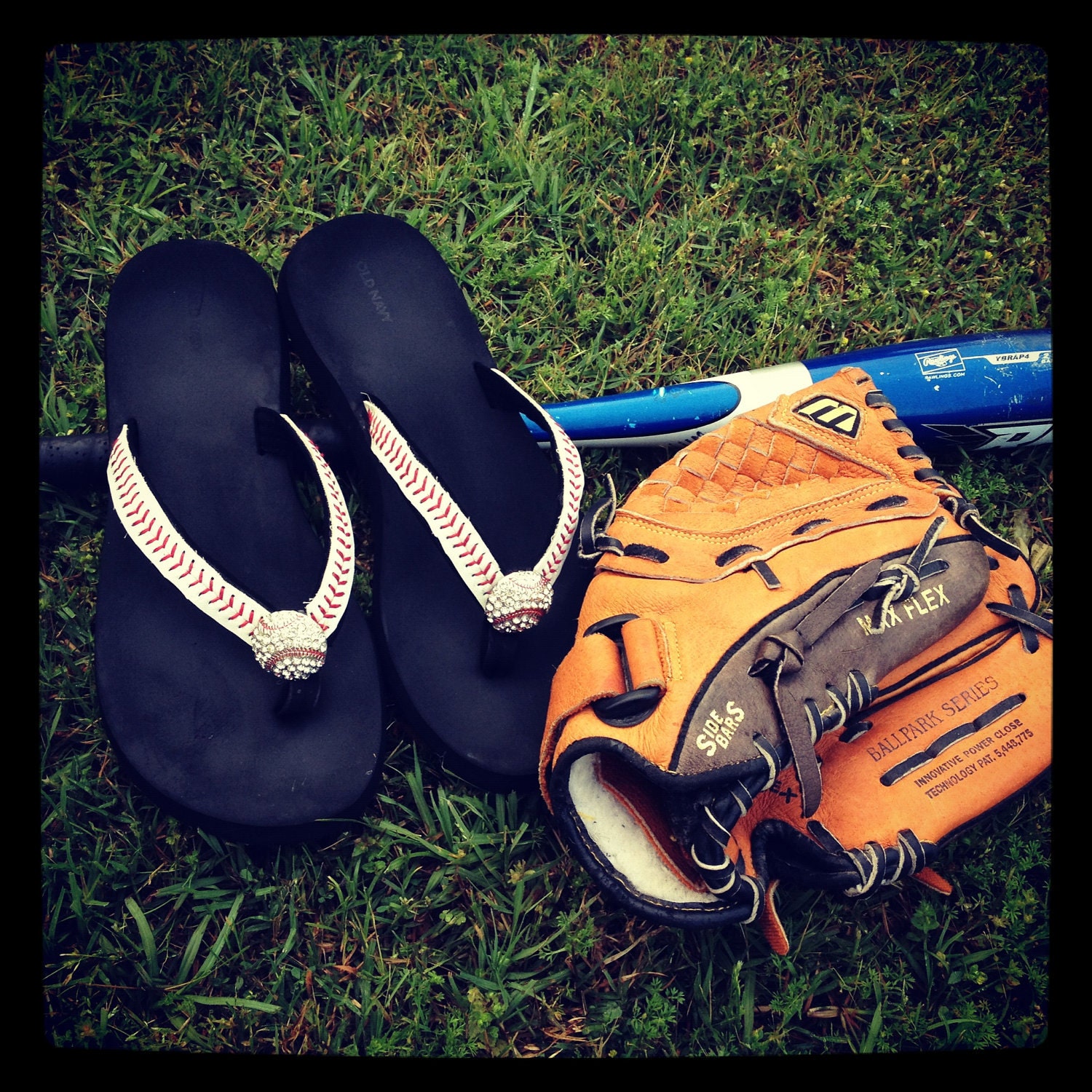 Baseball or softball flip flops