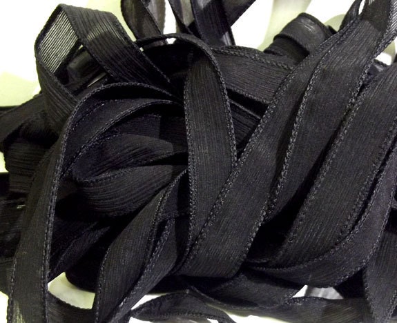 Black 42 inch silk ribbon By Color Kissed Singles