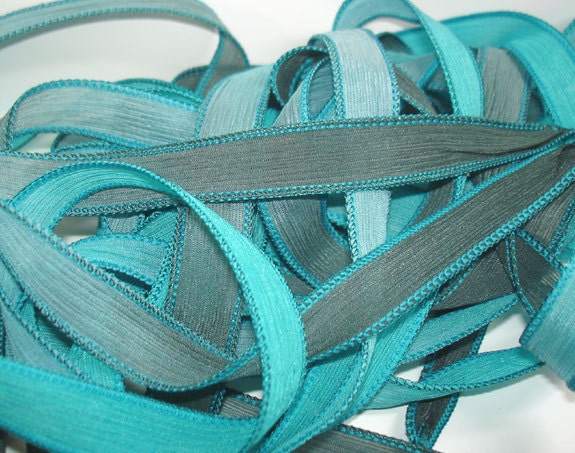 Dark Harbor 42 inch silk ribbon By Color Kissed Singles