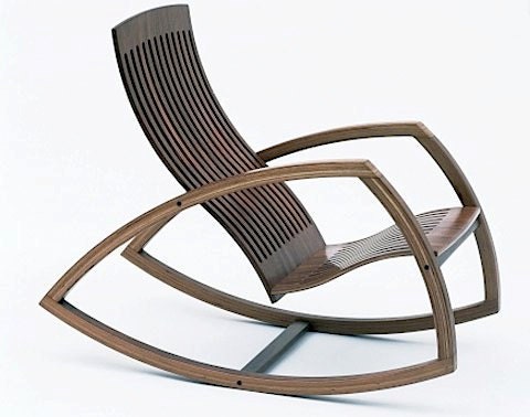 Gorgeous handcrafted modern rocking chair