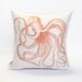 1 cotton Octopus Ocean pattern white decorative pillow cover /  cushion cover / simple design 18"