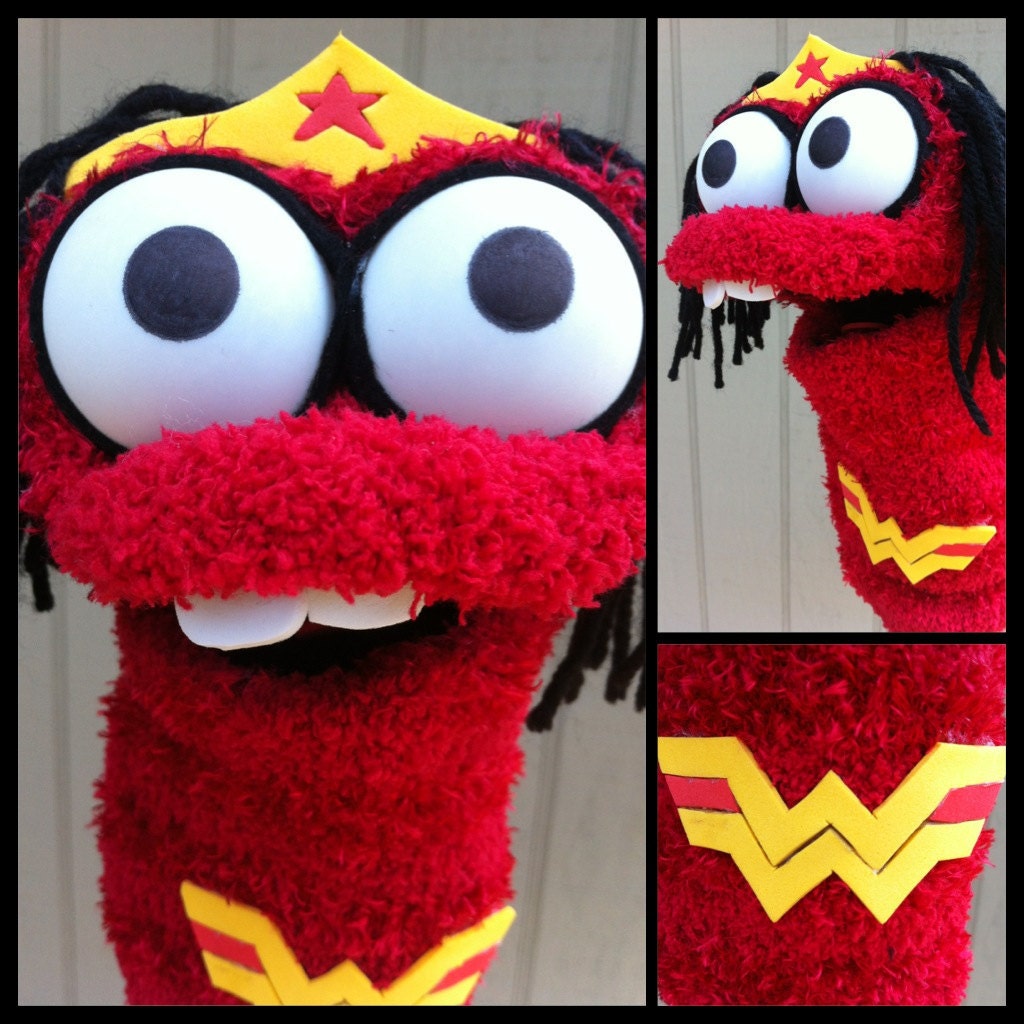Wonder Woman Sock Puppet